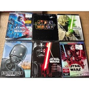 Star Wars Blu Ray DVD Lot